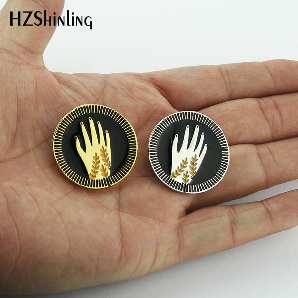 

2019 new reaching hands enamel enamel pin badge silver gold brooch pin hand brooches kindness clothing accessories en0026, Gray