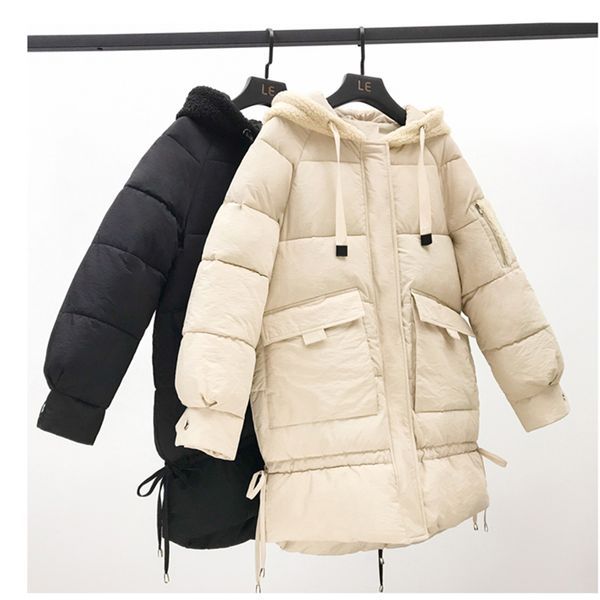 

winter jacket women parkas coats cotton women short college wind cotton clothing female students thick loose jacket, Tan;black