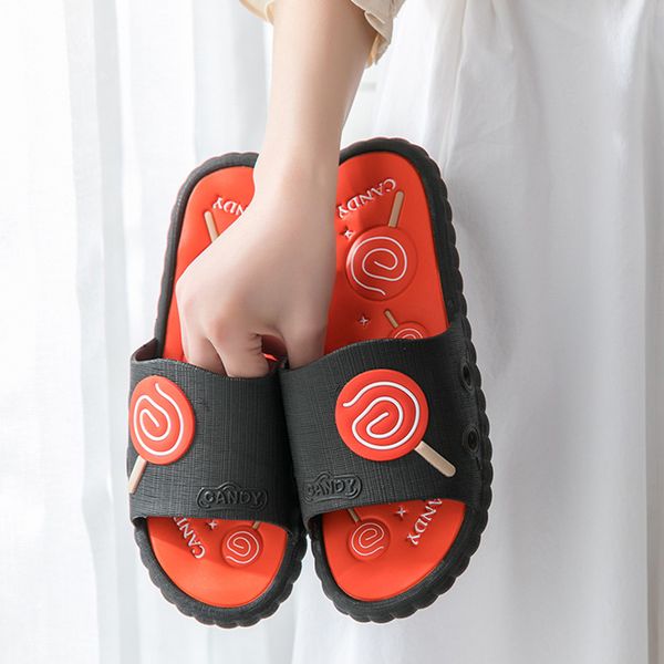 

women shoes 2020 summer new sandals and slippers ladies summer non-slip indoor bathroom bath slippers outer wear women, Black