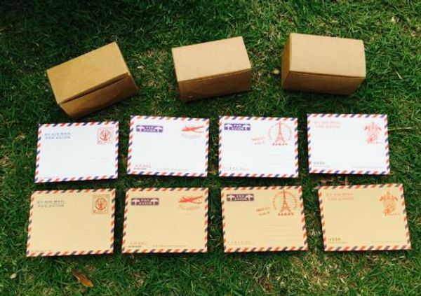 

20 шт \ много kraft paper \ white mini vintage architecturewallet конверт открытка письмо ретро большая студенческая школа coloffice st