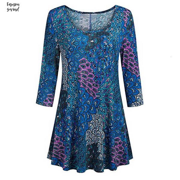 

блуза плюс женская одежда мода повседневная стиль цветочные печати рубашки 4 3 рукава o шеи мундир топы blusas femininas @ 35, White