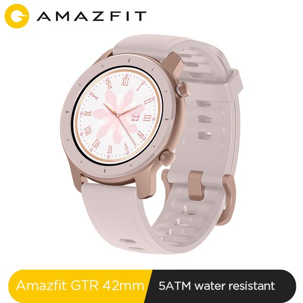 

На складе Global Version Новый Amazfit GTR 42мм Смарт Часы 5ATM SmartWatch 12days Батарея GPS Music Control для And