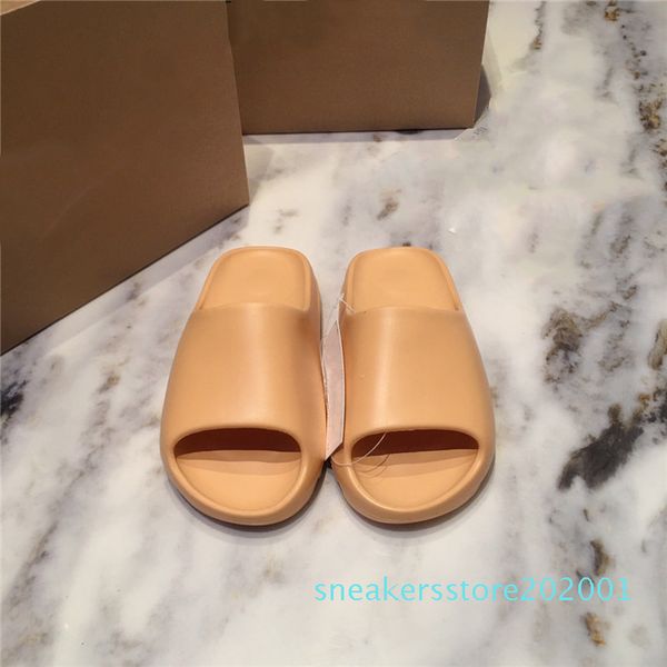 

2020 new design women slides mens slippers, summer beach sandals with soft leather sole designer flat sandal with box size 37-47 s01, Black