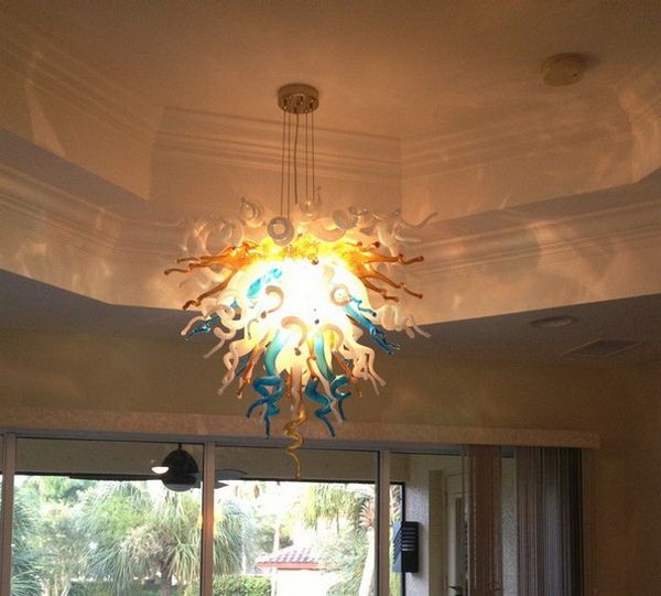 

100 mouth blown boro ilicate murano gla multicolor pendant lamp dale chihuly art living room hand blown gla chandelier