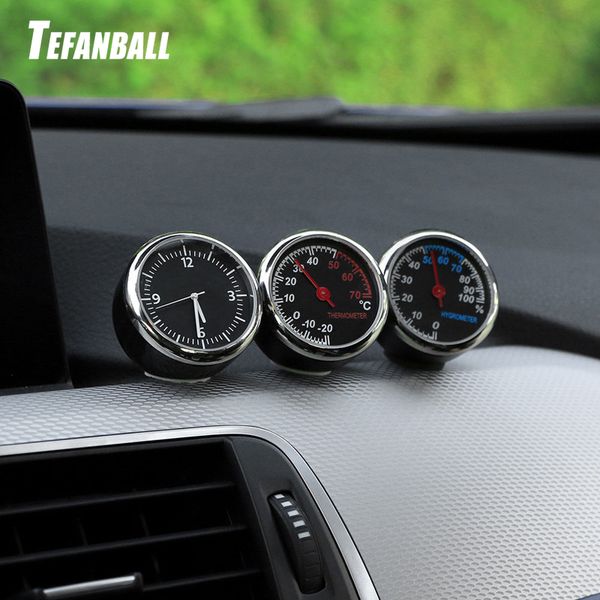 

mini car digital clock auto watch automotive thermometer hygrometer decoration ornament clock car interior accessories
