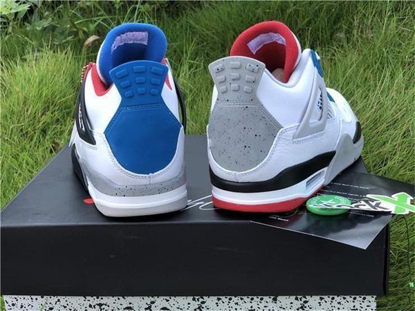 

2020 новый аутентичные air что 4 баскетбольная обувь ретро черный cement красный белый синий 4s ci1184 -146 мужчины спорт кроссовки с коробк