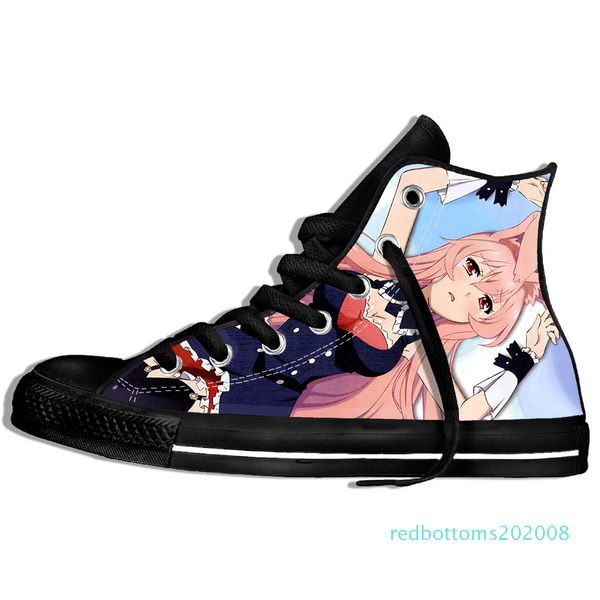 

custom image printing sneakers arrival popular anime mondaiji men/harajuku style plimsolls canvas breathable walking flat r08, Black