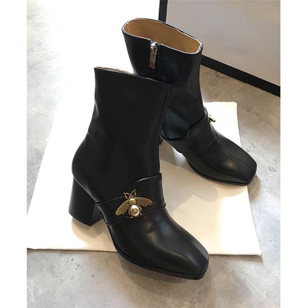 

fashion women shoes high heels superstar shoes women shoes 2020 new show style womens boots come with box, Black