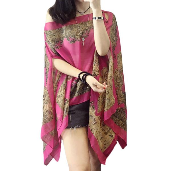 

loose thin shirts shawl scarf blouses sleeve long woman sunscreen summer shawl flower chiffon protection ups sun cover fabala snigd