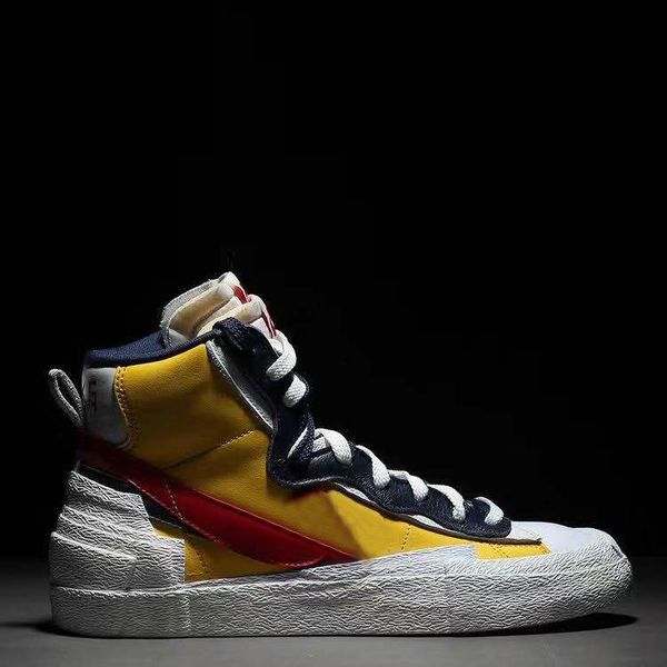 

nike Sacai Blazer Mid With the Dunk Mens Designer Shoes High White Black Legend Blue Snow Beach running повседневная мужская обувь 5