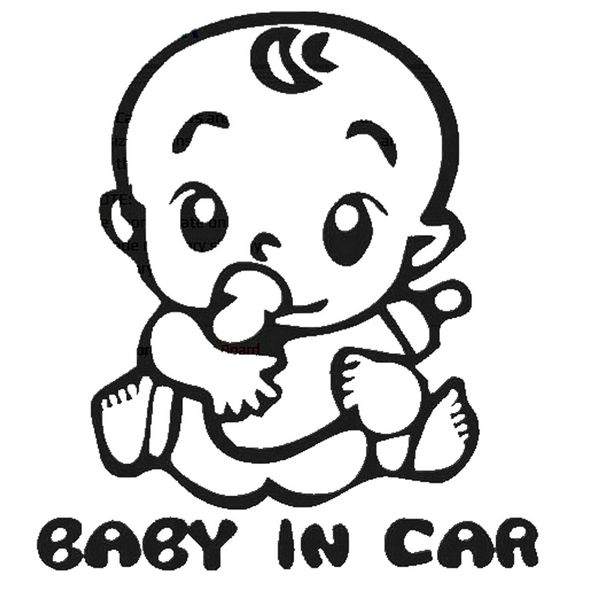

15*13.4cm baby in car sticker vinyl decal for car cute and interesting fashion sticker decals car accessories