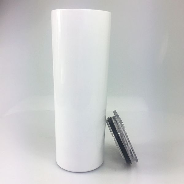 

20oz sublimation stainless steel skinny tumblers diy tall skinny cups vacuum insulated car tumblers 600ml coffee beer mug water bottle a07