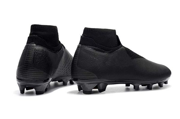 

boutique men knitted fg/ag football shoes outdoor vision college mg shadow series black football boots