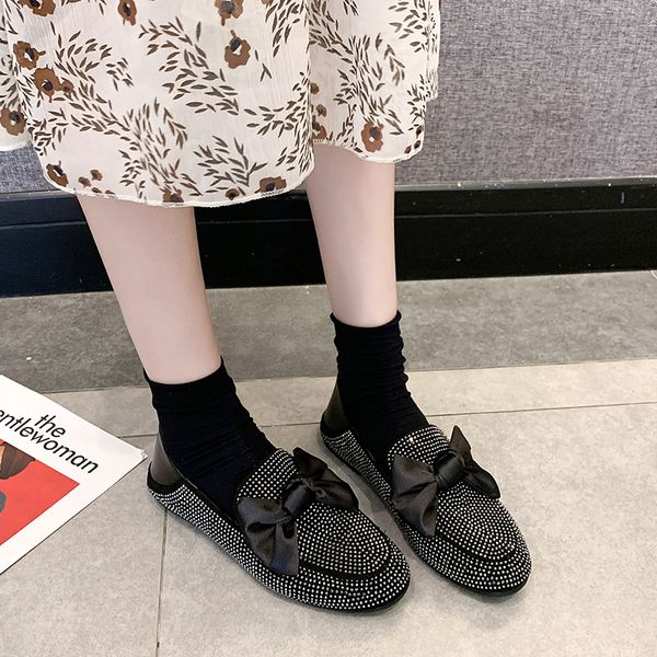 

fashion women flats woven shoes breathable mesh for ladies loafers shoes women light weight casual slip on sneaker black