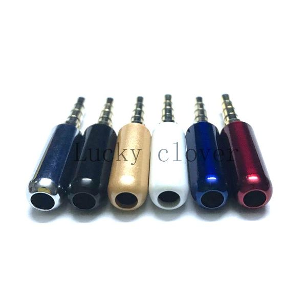 Freeshipping 100pcs 4 pólos têm conector logotipo de cobre banhado a ouro 3.5mm Stereo Male Mini Jack plug solda