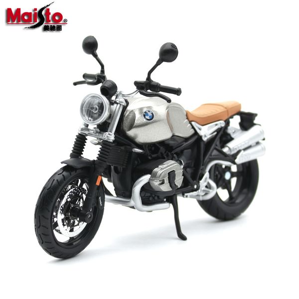 

maisto diecast model car toy, bmw r ninet motorcycle, 1:12 scale high simulation, ornament for christmas party kid birthday gift, collecting