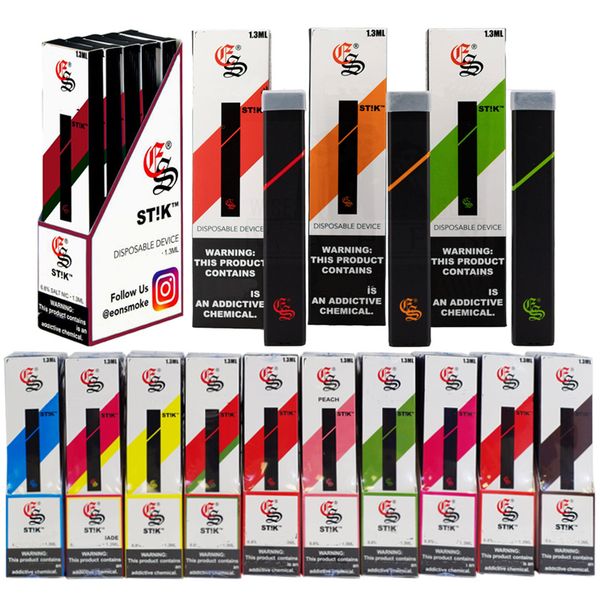 

New Eon St!k Disposable Vape Pen Stik Portable Starter Kit Device 280mAh Battery 1.3ML Pods Cartridges 400Puffs POP MR.Fog Vaporizers Vapor