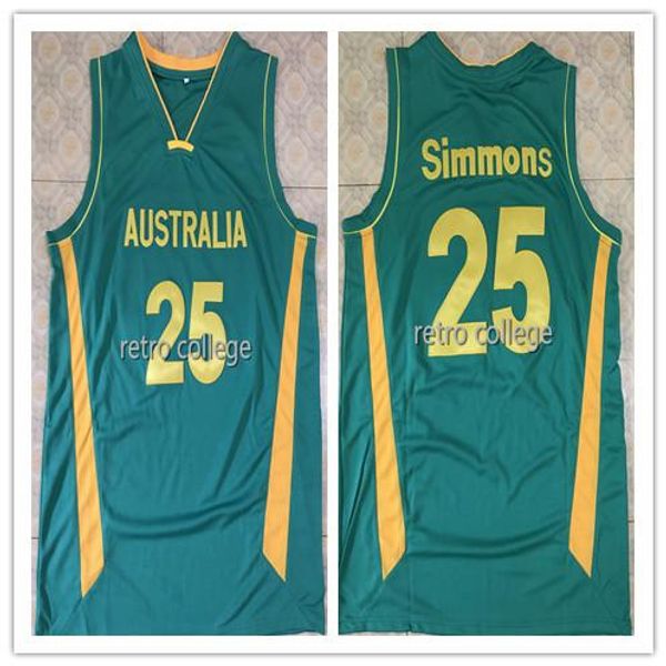 

2018 new ben simmons team australia basketball jersey stitched custom any number and name xs-6xl vest jerseys, Black;blue