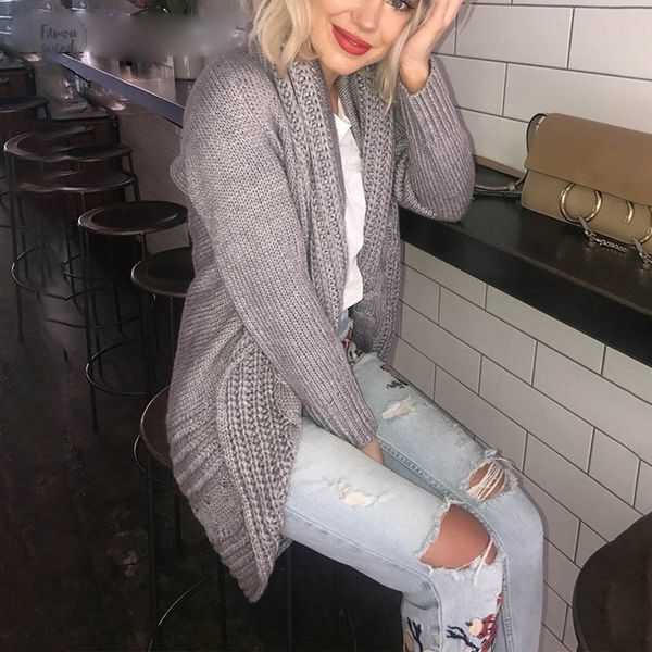 

повседневная зима трикотажные свитера кардигана кардиган серый свитер сыпучие женщины женщины осень белый свитер кардиган верхняя одежда, White;black