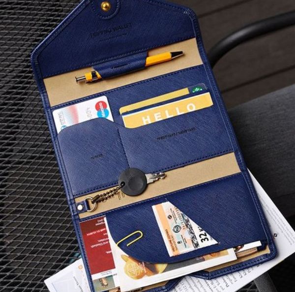 

2016 selling korean style passport wallet multifunction package id holder travel clutch bag for women and men, Brown;gray