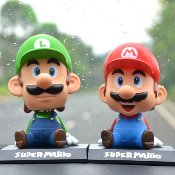 

super mario o 'maleo brother shake head doll car accessories interior auto accessorie household decorations desk gifts for child