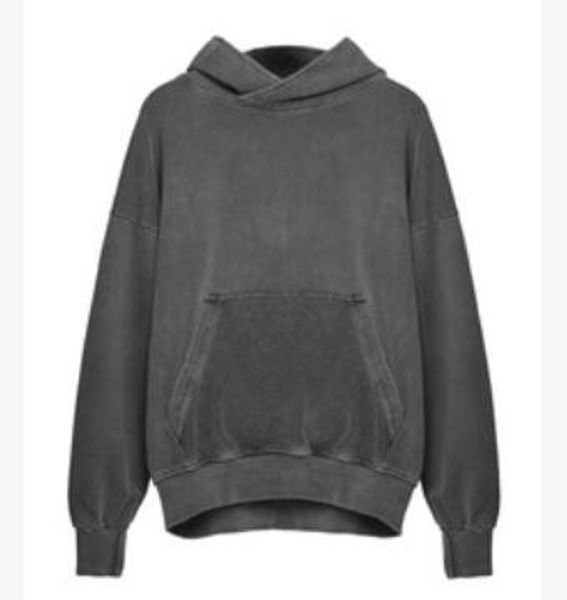 

autumn and winter designer hoodies europe and america oversize silhouette loose solid color luxury men and women couple sweater, Black