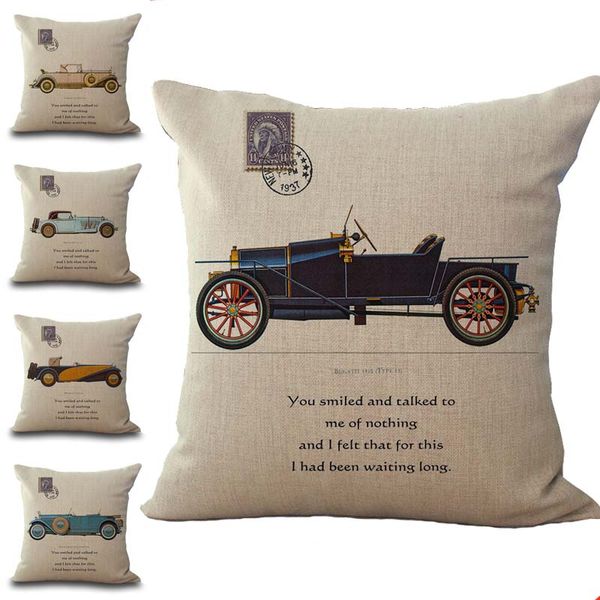 

классические автомобили ранэбаут автомобилей наволочка подушка обложка белье хлопок бросьте наволочки диванов автомобили декоративные pillow