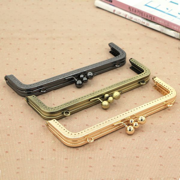 

20cm square three fracture yes orifice gold embossing double-deck export of gold package parts luggage and bags hinge manual diy, Black