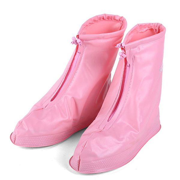 

kids zipper rain shoe covers outdoor waterproof protector shoes boot cover high-anti-slip rain shoes cases dh0887 t03