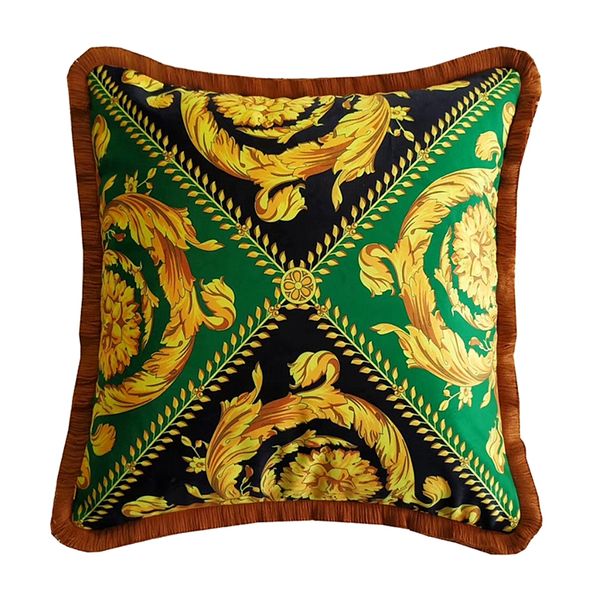 

50см art le ваза medusa барокко дизайнер печать fall бросьте подушки чехлы velvet thickentassel подушки творческий главная коллекции