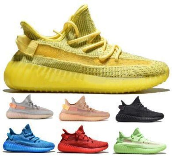 

2020 kanye west yellow glow clay antlia static hyperspace blue red running shoes sneakers men women luxury designers tennis shoes
