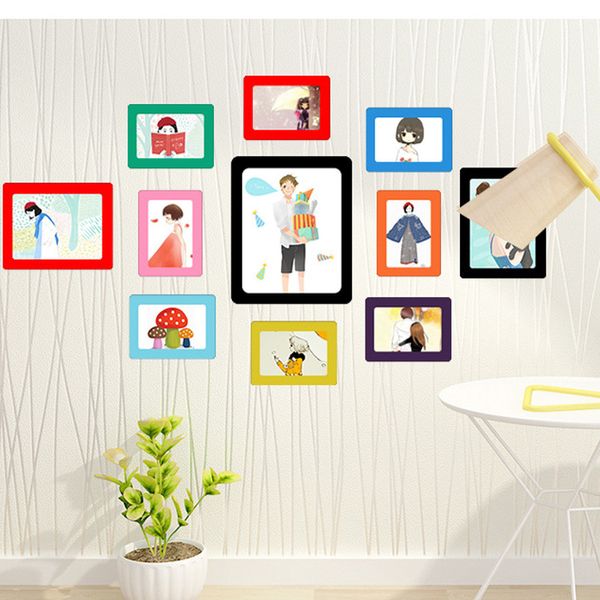 

home decoration accessories modern colorful magnetic picture frames 11.8*16cm p magnets pframe refrigerato k821