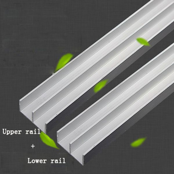 Nut Aluminiumlegierung Glasschiebetür Gleitschiene Rutschenrolle Glasunterlage Führung Bodenglättung Freilauf