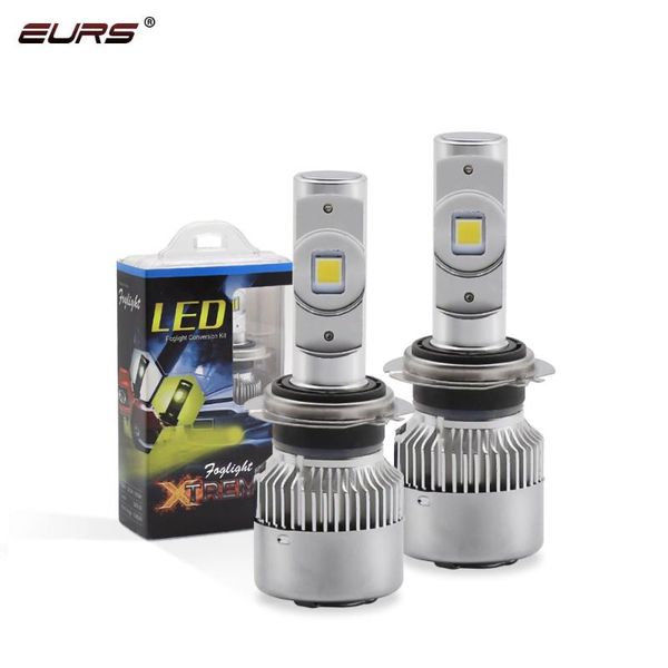 

eurs 2pcs r1 led bulbs h1 h4 h7 led h11 h8 h9 hb3 9005 hb4 9006 9012 car headlight bulbs 6000k 6400lm auto headlamp 12v 24v