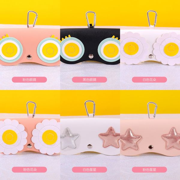 

creative cute bag ins girl heart portable sunglasses box night sun market glasses storage hanging bag
