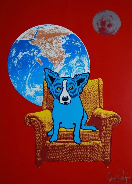

george rodrigue blue dog strato lounger home decor handpainted &hd print oil painting on canvas wall art canvas pictures 200117