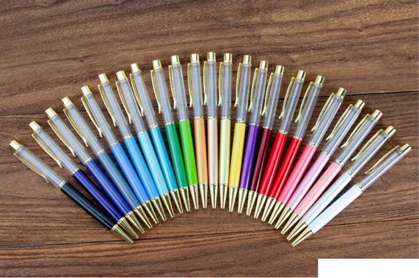 

Dhl blank bling bling 2 in 1 lim cry tal diamond ballpoint pen glitter tylu touch pen diy pen 13 color