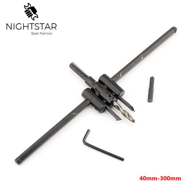 

120mm 200mm 300mm adjust wood circle hole saw cutter tool kit set cordless drill bit for woodworking