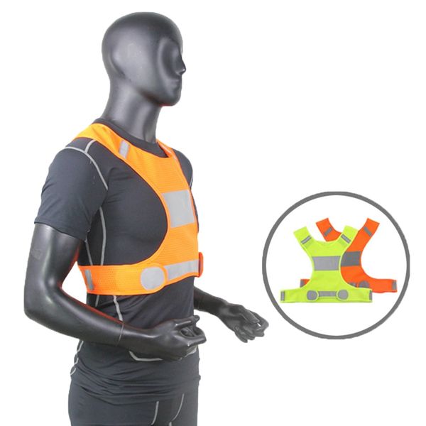 

outdoor running reflective vest cycling vest lightweight safety fishing sports gear for women men jogging walking, Black