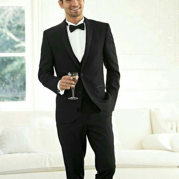 

tailored men suits for wedding man business jacket black groom tuxedo suits blazer 2piece(coat+pants)slim fit costume homme trajes hombre, Black;gray