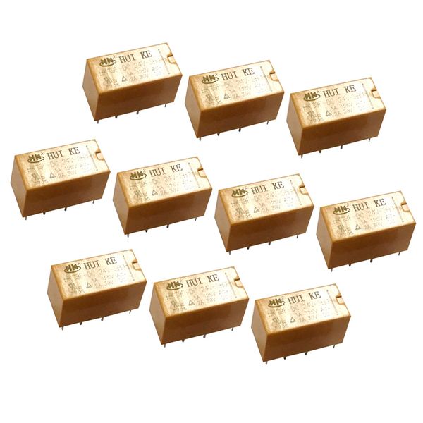 

10 шт dc24v катушки 8-pins dpdt mini питания реле тип pcb hk19f-dc24v-shg
