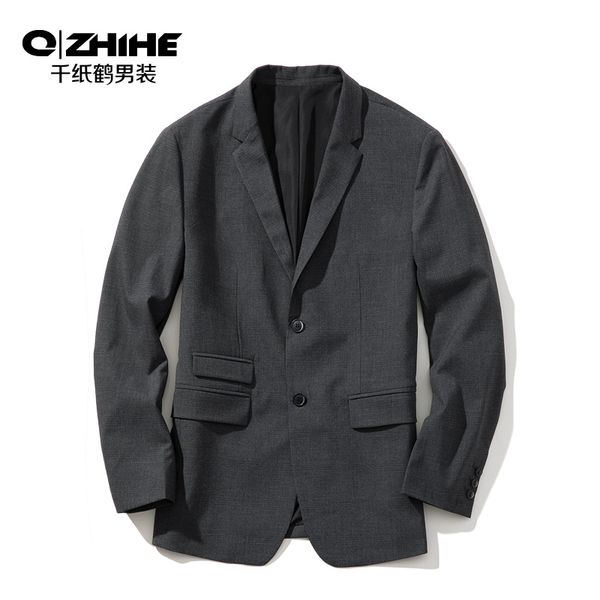 

qzhihe wedding dinner party men formal lapel suit business casual v-neck banquet blazer spring single breasted suit jacket, White;black