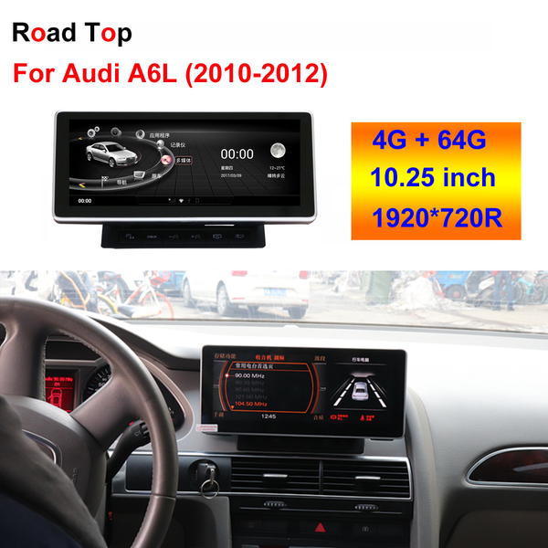 

10.25' android 4+64g touch screen for a6l 2010-2012 with wifi gps navigation multimedia stereo player car dvd