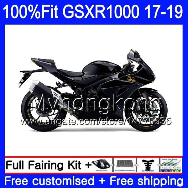 Einspritzung für Suzuki GSX R1000 K17 GSX-R1000 GSXR 1000 331HM.64 L7 L8 GSXR-1000 GSXR1000 17 18 19 2017 2018 2019 Verkauf Flache schwarze OEM-Verkleidung