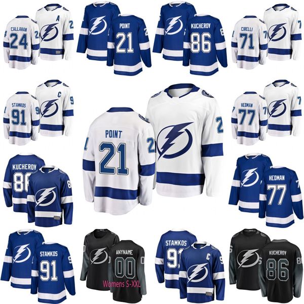 

21 Brayden Point Tampa Bay Lightning Jersey 86 Nikita Kucherov 24 Ryan Callahan 71 Anthony Cirelli 91 Steven Stamkos 77 Victor Hedman Rutta