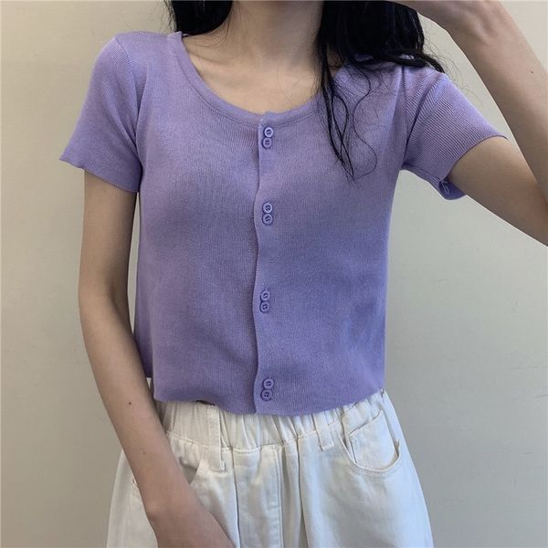 

b002-2020 summer new korean short bottoming shirt net red slim slimming solid color short-sleeved t-shirt female, White;black