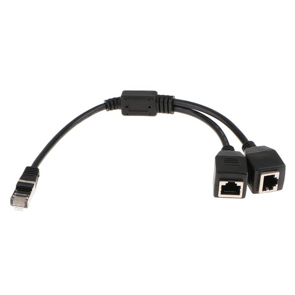 

rj45 1 мужской 2 женский разъем порта локальной сети ethernet splitter y cable