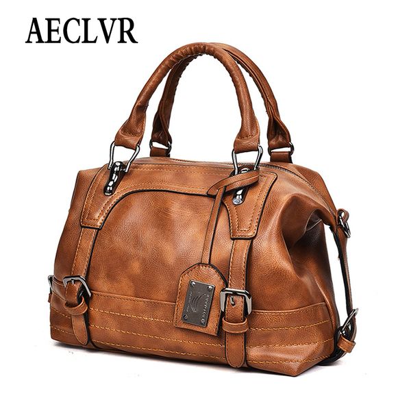 

aeclvr new elegant shoulder bag women retro women crossbody bag leisure pu leather handbags for ladies messenger totes