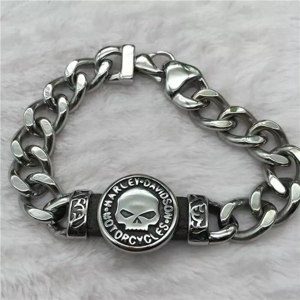 

Biker motorcyle vintage kull harley bracelet tainle teel hip hop jewelry for hipping