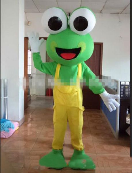 2019 Halloween Big Eye Frog Maskottchen Kostüm Hochwertige Cartoon Tier Anime Thema Charakter Weihnachten Karneval Party Fancy Kostüme